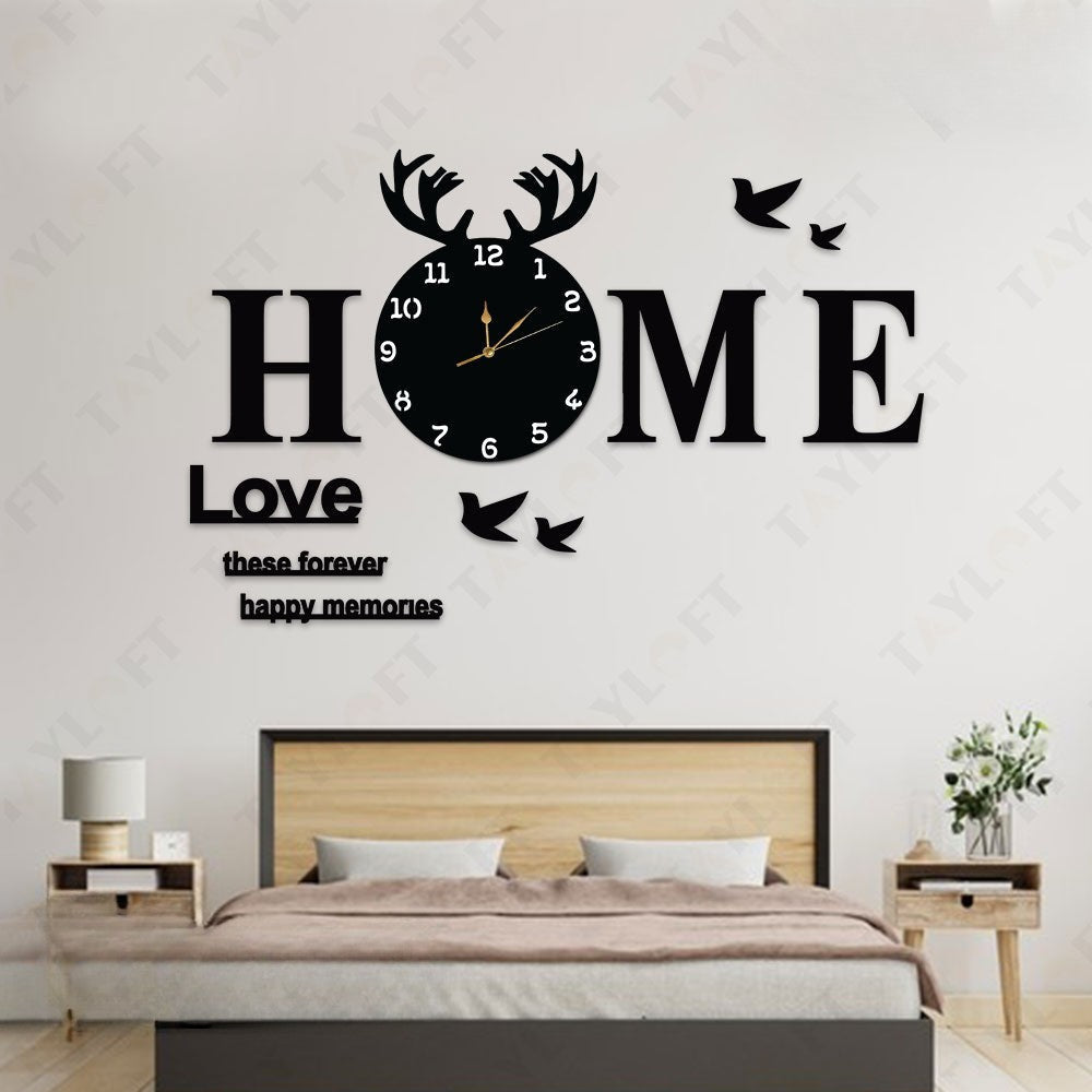 Our Sweet Home Wooden Clock For Wall Decor