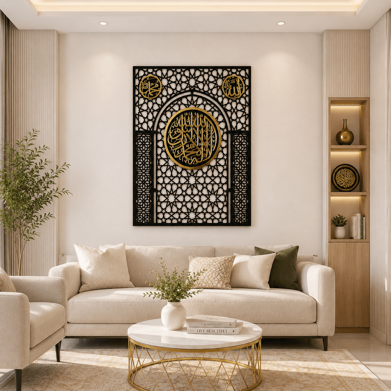 Allah Muhammad( PBUH) Kalma Wall Frame-
